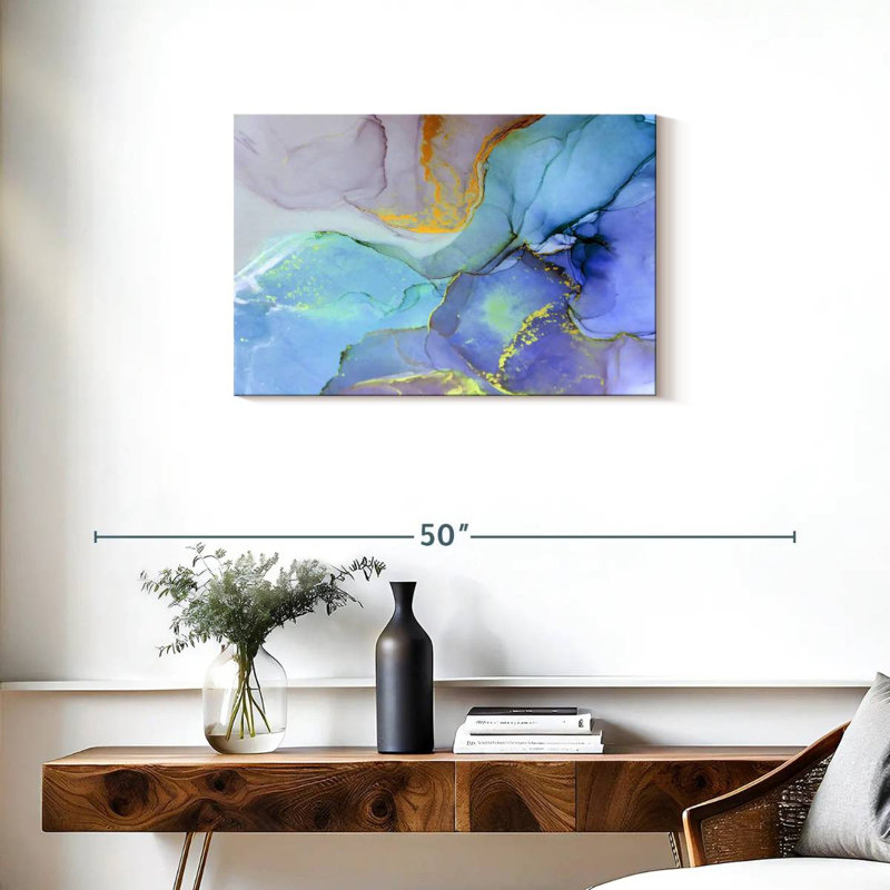 Avery Light Marble Abstract, 20" H x 30" W