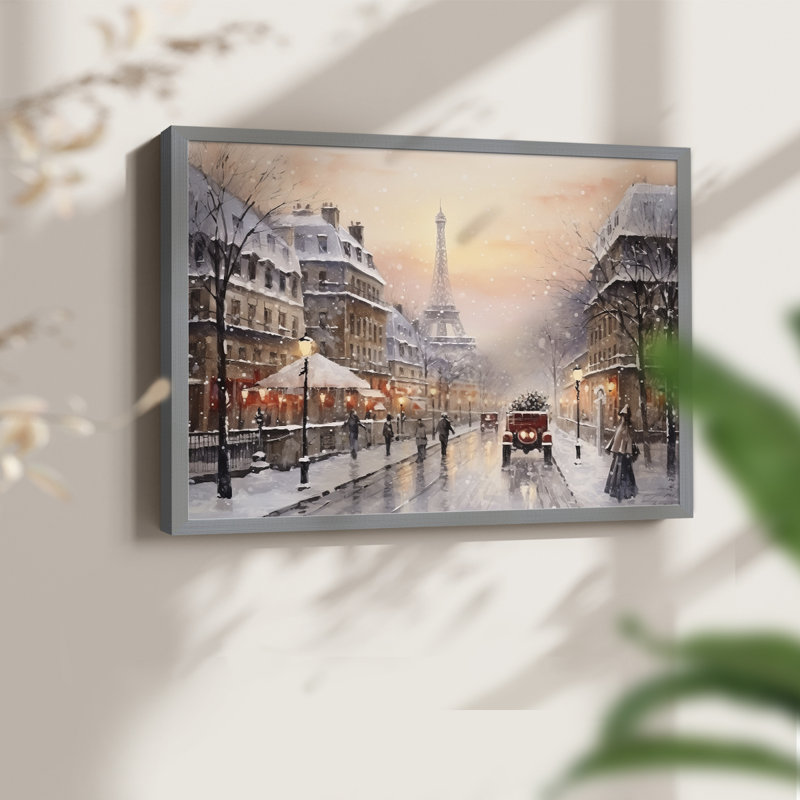 Chirstmas Art-CCCXIV -Framed Print - Restickable, H 8 po x l 10 po, Gris