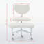 Chaise de méditation artificielle plus avec pieds croisés, roues et tabouret réglable-512033162