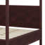 Plateforme de lit à baldaquin moderne conçue avec des lattes de soutien durables pour une meilleure stabilité du matelas-129861538