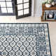 Agathe Floral Handmade Tufted Wool Blue/White Area Rug