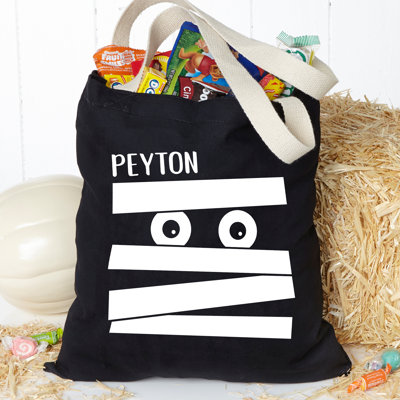 Glow-in-The-Dark Mummy Personalized Halloween Treat Bag
