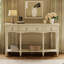 Console rétro avec structure en bois, pieds romains tournés-998082841
