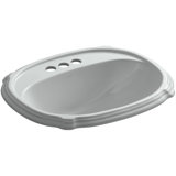 Portrait® 8 Degree Oval Drop-In Bathroom Sink with Overflow