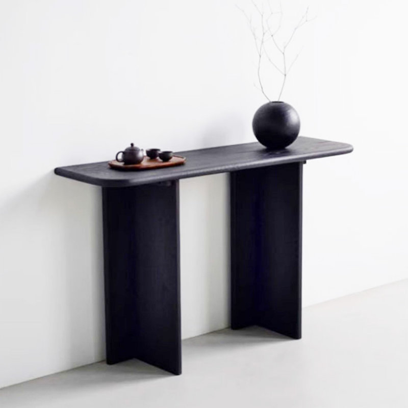 A console table with natural texture, 29.53" H x 47.24" W x 13.78" D