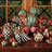 Courtly Check Stripe Owl Figurine/Sculpture