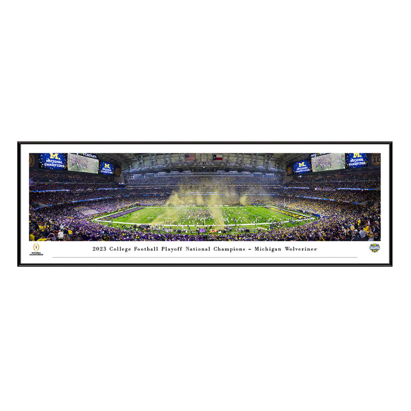 Michigan - 2023 CFP National Champion, reproduction encadrée standard