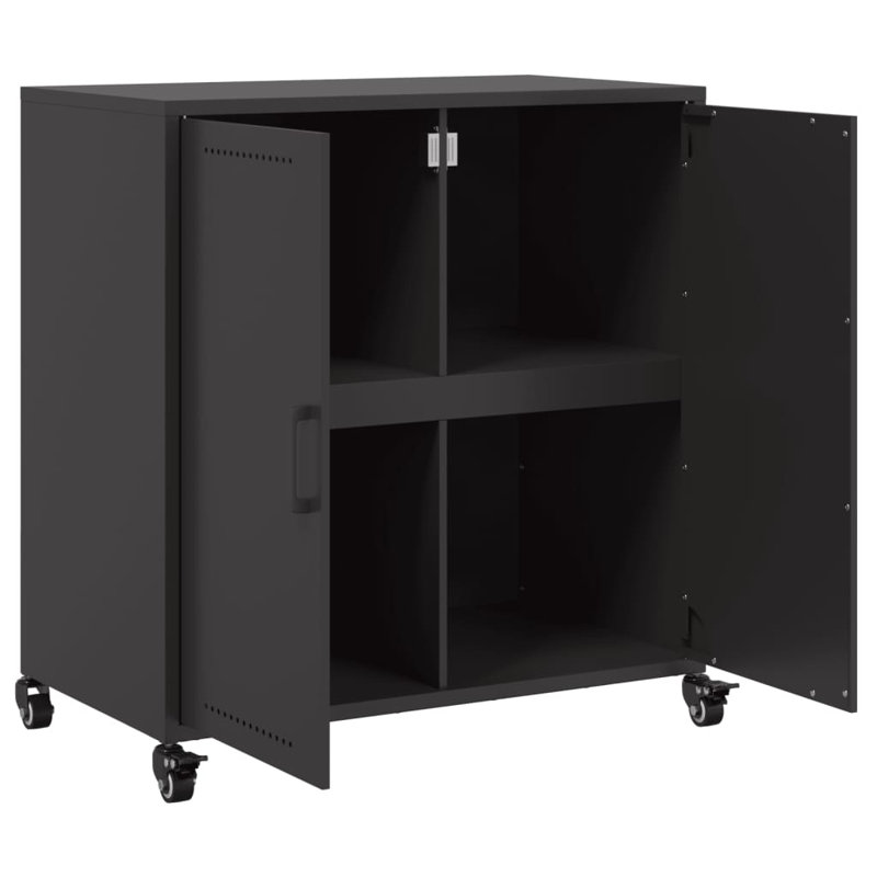  Buffet noir en acier 27 po x 15,4 po x 28,3 po