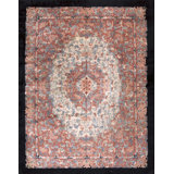 Antique Floral Medallion Pattern Room Size Chinese Art Deco Carpet