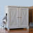 The Refined Litter Box - Wood Cat Litter Box Enclosure Cabinet with Drawer, Farmhouse Style + Feet-86414184-86414185-86414186