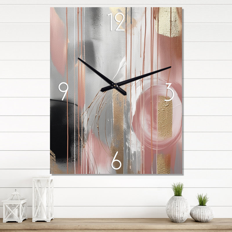 Inno - Horloge murale moderne abstraite, H 32 po x l 16 po x P 1 po