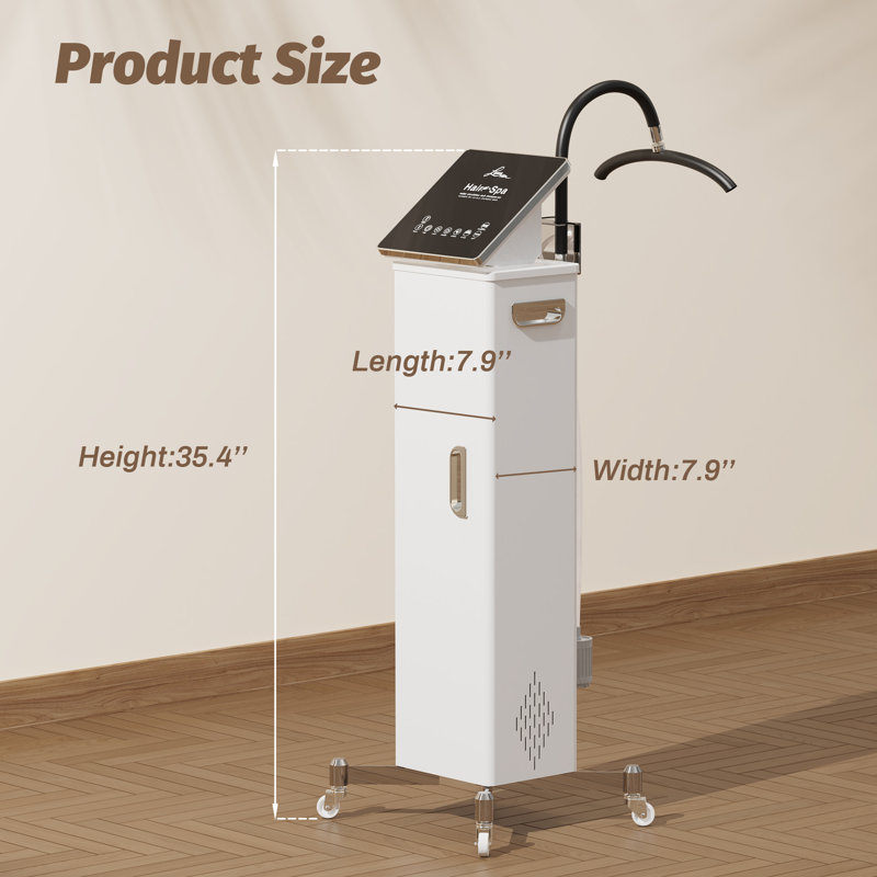 Baasha All-In-One Mobile Head Spa Equipment With Water Circulation System, Portable Hair Washing Station With Light Therapy Function, Japanese Head Spa Waterfall Equipment