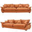 Canapé en velours 3 places avec rangement - Canapé de style voile moderne avec dossier amovible, sièges profonds et coussins décoratifs, compartiment de rangement peu encombrant pour le salon-614641516