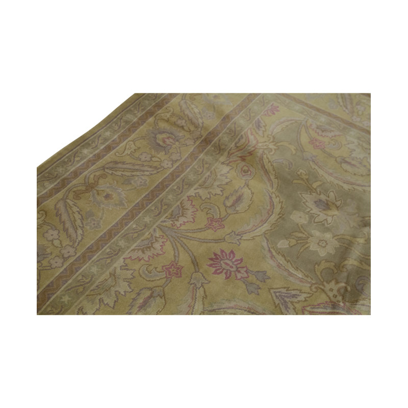 Savonnerie Wool Oriental Area Rug in Brown