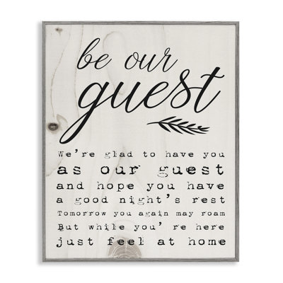 «Be Our Invité Poem Cursive», impression