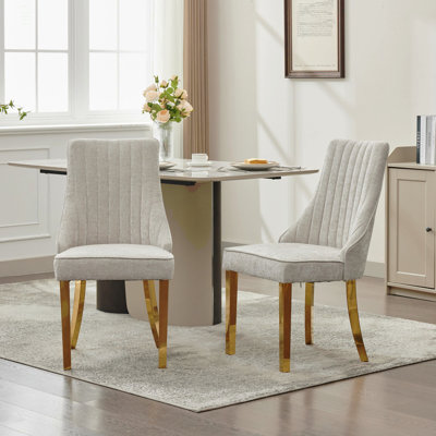 Chaise d'appoint en rayonne de chenille pour salle à manger en rayonne