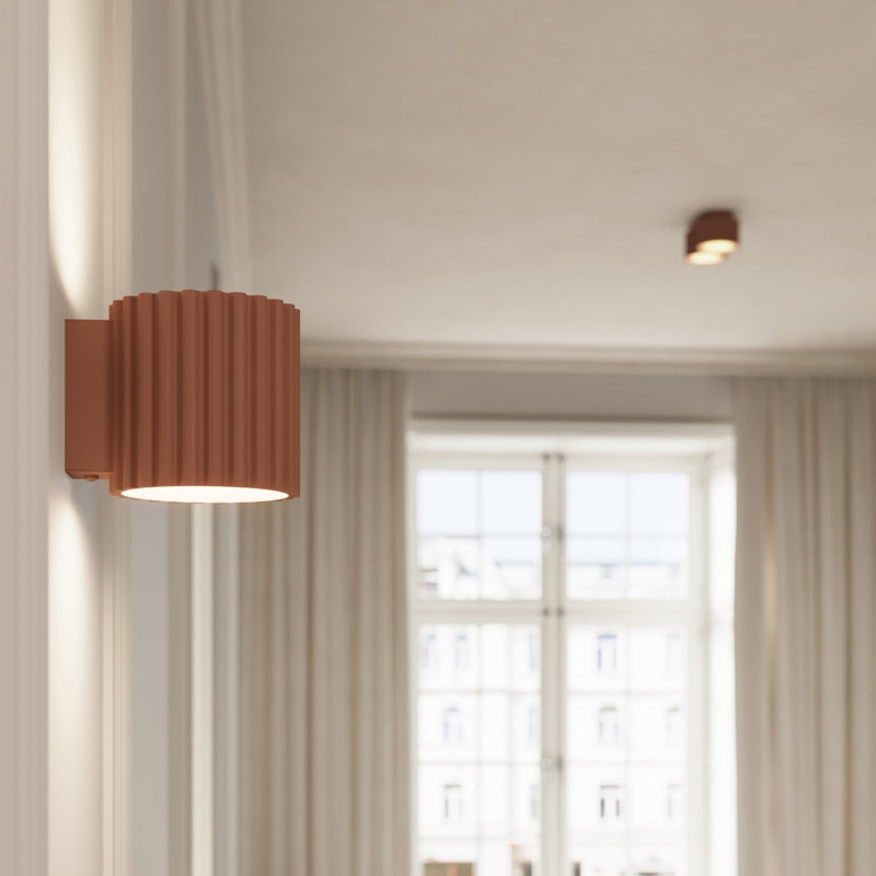 Aura Aluminium Flush Mount, Mocha, 10x10x6 cm, 1 Light