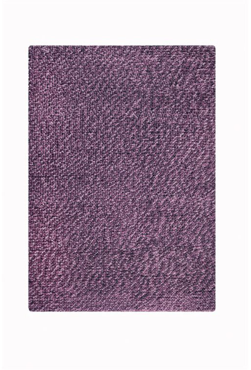 Tapis décoratif mauve en laine tissée à la main