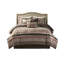 Édredon grand lit rouge 7 pièces - motifs géométriques et imprimés, 100% coussins décoratifs plateforme avec broderie élégante
