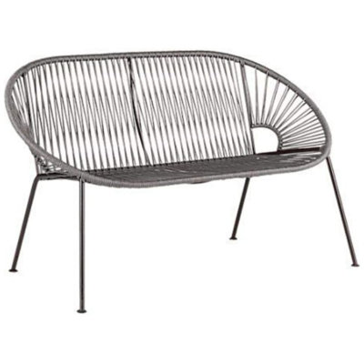 51.92'' Wide Curved Iron Loveseat
