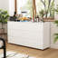 Commode double moderne à six tiroirs avec finition blanche