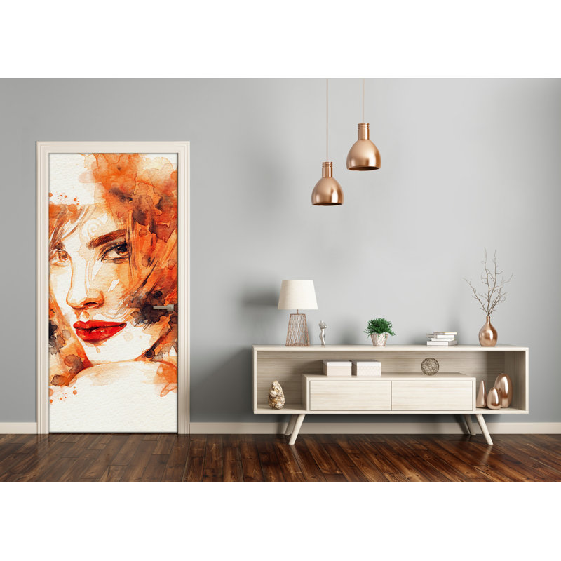 Abstraction Woman Door Decal