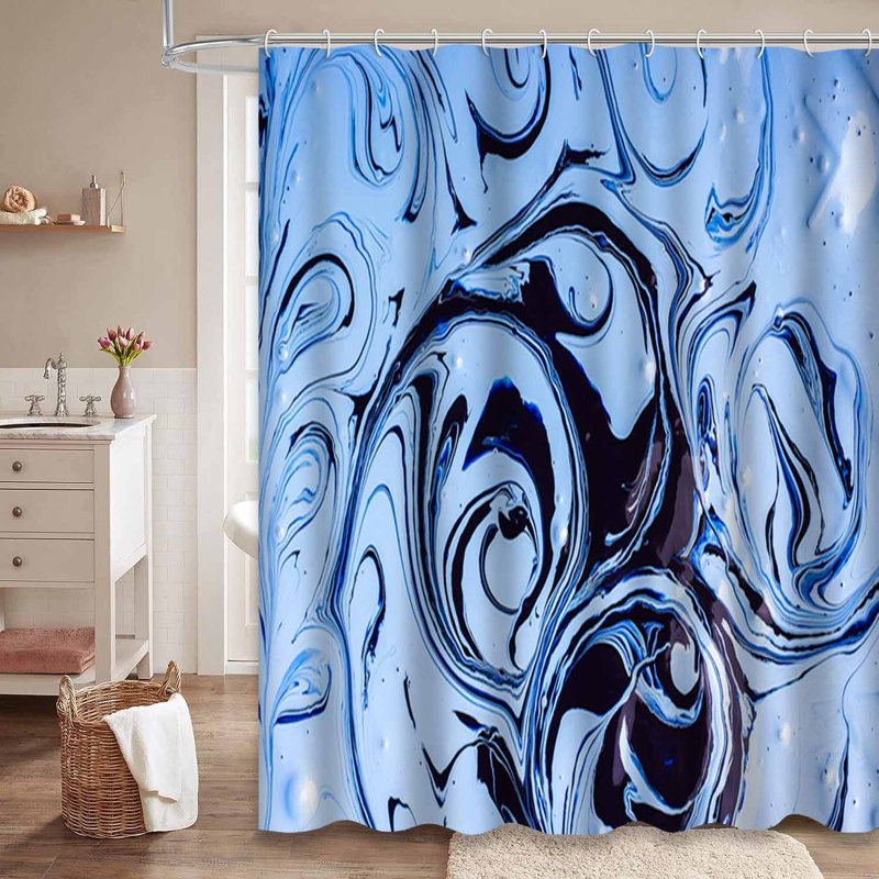 Rideau de douche abstrait abstrait 12 pi, L 72 po x l 84 po