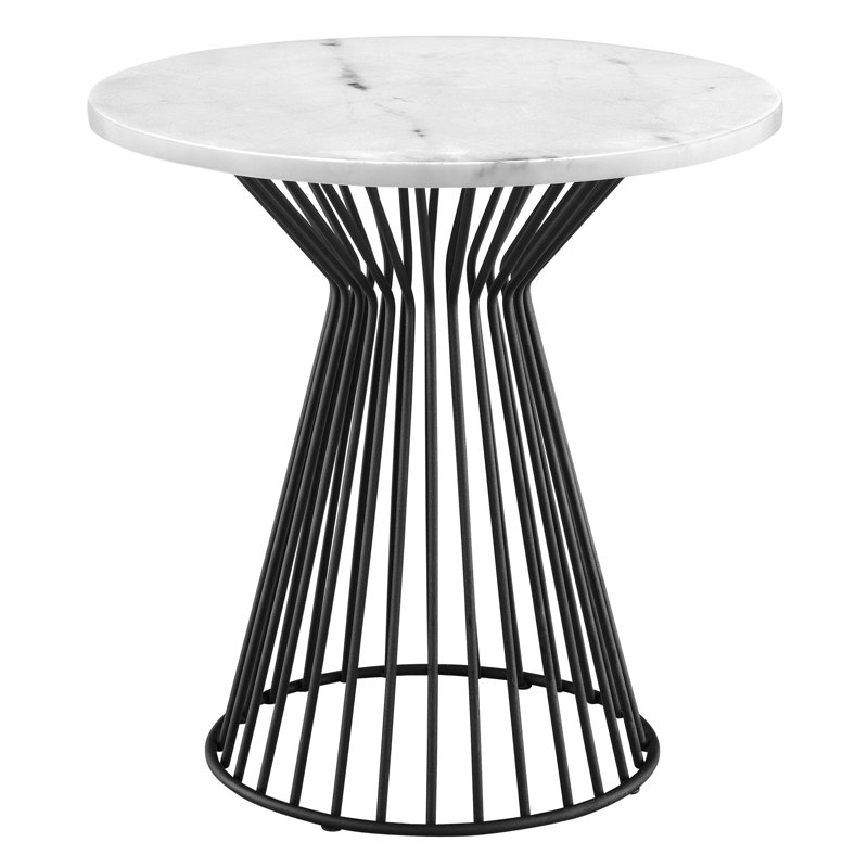 Marbury Marble Top Accent Table, 22.12" H x 22" W x 22" D