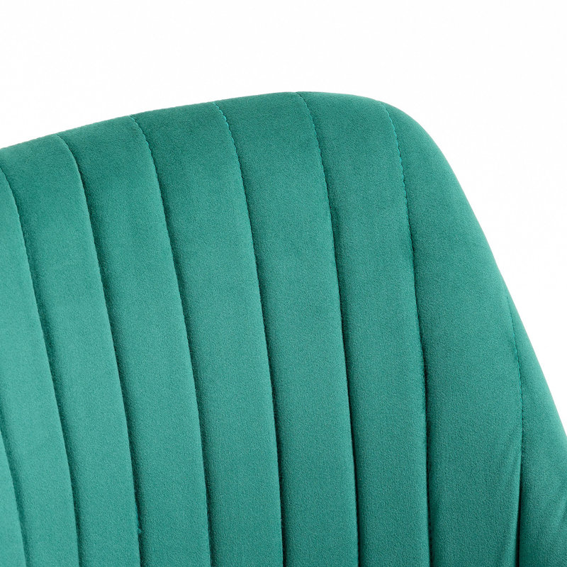 Chaise de travail en velours Anthonyville, Non, Vert