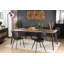Briones Teak Solid Wood Top Metal Base Dining Table