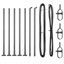 Vidaxl Fence Posts With Base Plates 7 Pcs Diameter32mm Galvanised Steel-114618566-114618562