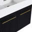 Meuble-lavabo mural de 30 po avec lavabo, style châtaignier noir, porte silencieuse en résine à bords épais, armoire moderne de 30 po, finition, charnière silencieuse, rangement-874552408