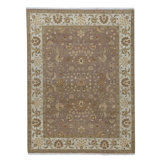 Wool Oriental Area Rug in Ivory