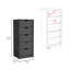 Commode haute 5 tiroirs Basilea, système coulissant-420849376