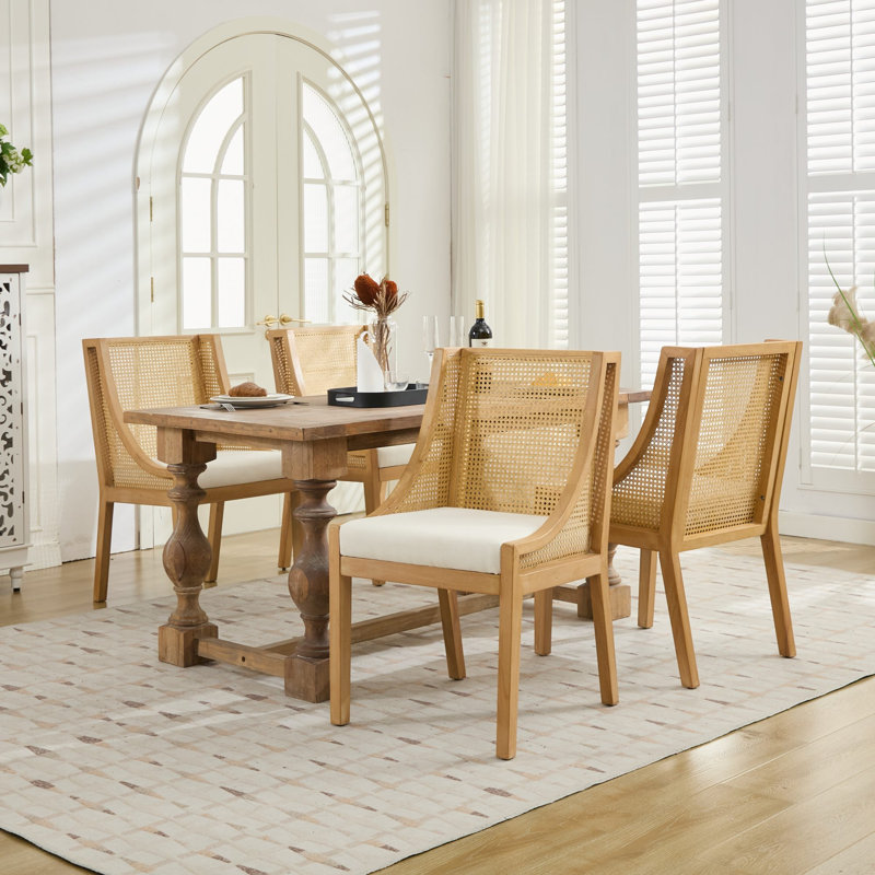 Chaises de salle à manger rembourrées Marwood, Blanc