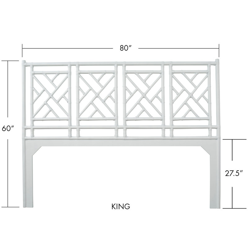 Chippendale Open-Frame Headboard, King, Tan