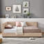 Structure de lit tapissier capitonné, cadre de canapé-lit avec dossier et accoudoirs confortables, lit pour chambre à coucher, salon, velours (80,5 po x 59 po x 30,5 po)-134539467-134539469