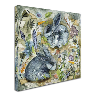 Art sur toile Berkley «Rainy Day Rabbits»