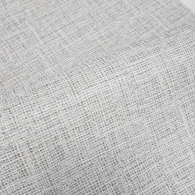 Papier peint texturé uni gris et blanc cassé