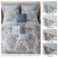 Ensemble de literie en jacquard bleu, ensemble d'édredon grand lit double, chambre à coucher moderne
