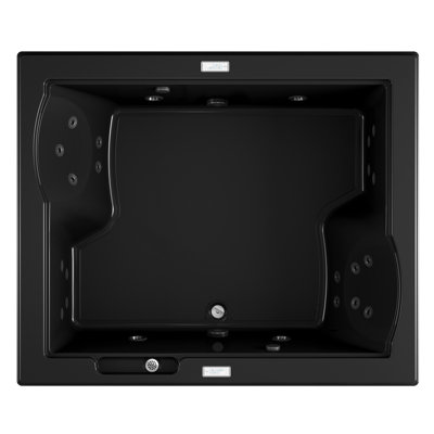 Fuzion® 71.75" x 59.75" Drop In Whirlpool Acrylic Bathtub with Light