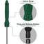 Parasol de marché extérieur 9 pi avec bouton inclinable, manivelle et 8 nervures robustes pour le jardin-111023790