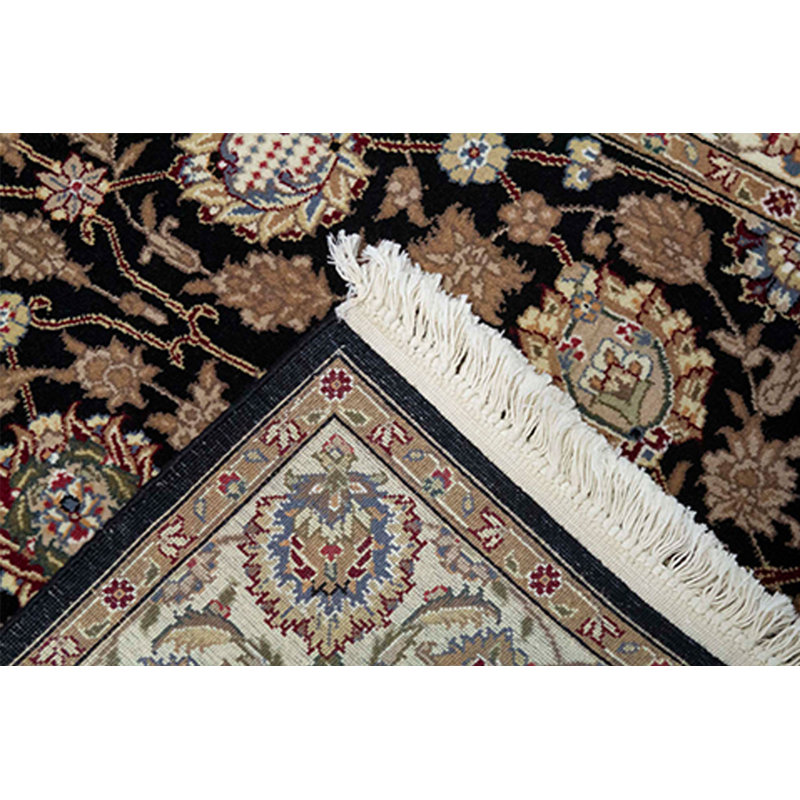Wool Oriental Area Rug in Black/Brown