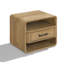 15.7" H Mid Century Modern Nightstand with Drawer and Open Shelves