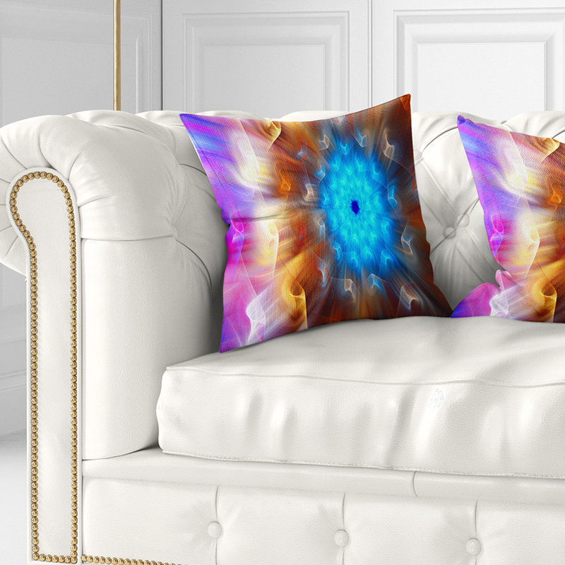 Pétales de fleurs multicolores exotiques - Coussin imprimé floral, 16 po x 1 po, Coussin décoratif