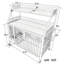 Grand meuble pour cage de chien avec support de rangement et tiroirs-1441331296