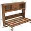 Lit escamotable simple avec station de charge et tiroir, couleur bois