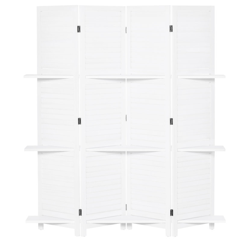 Paravent 4 panneaux en bois HOMcom