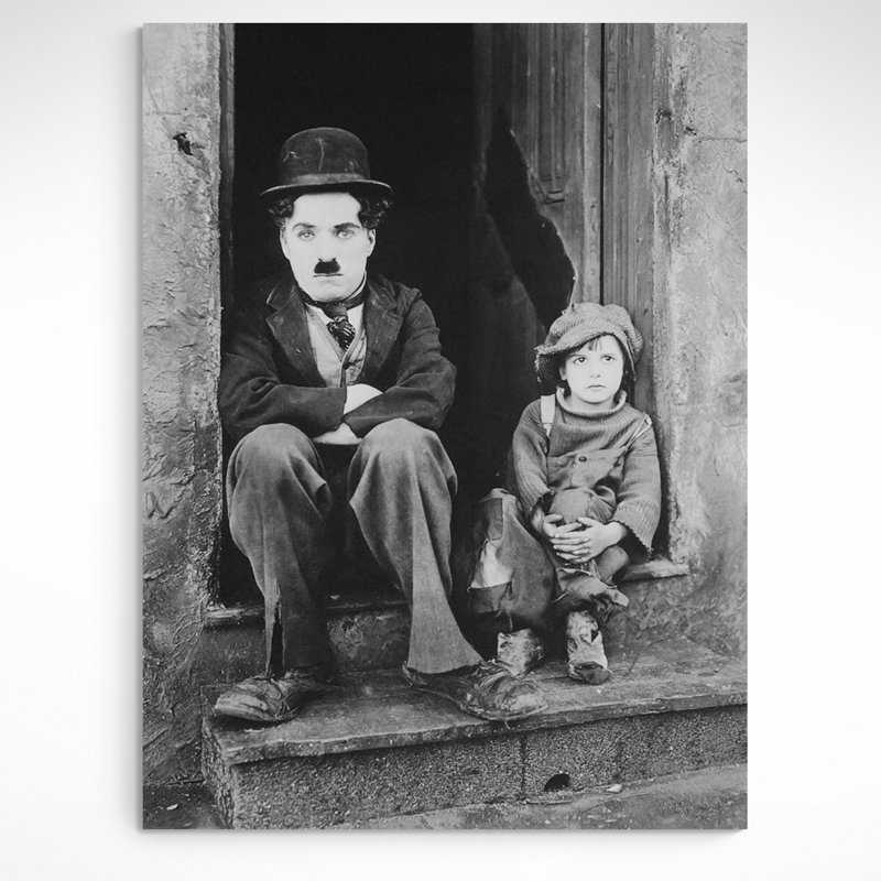 Charlie Chaplin - The Kid - Movie - Wrapped Canvas Print, 41cm H x 31cm W x 4cm D