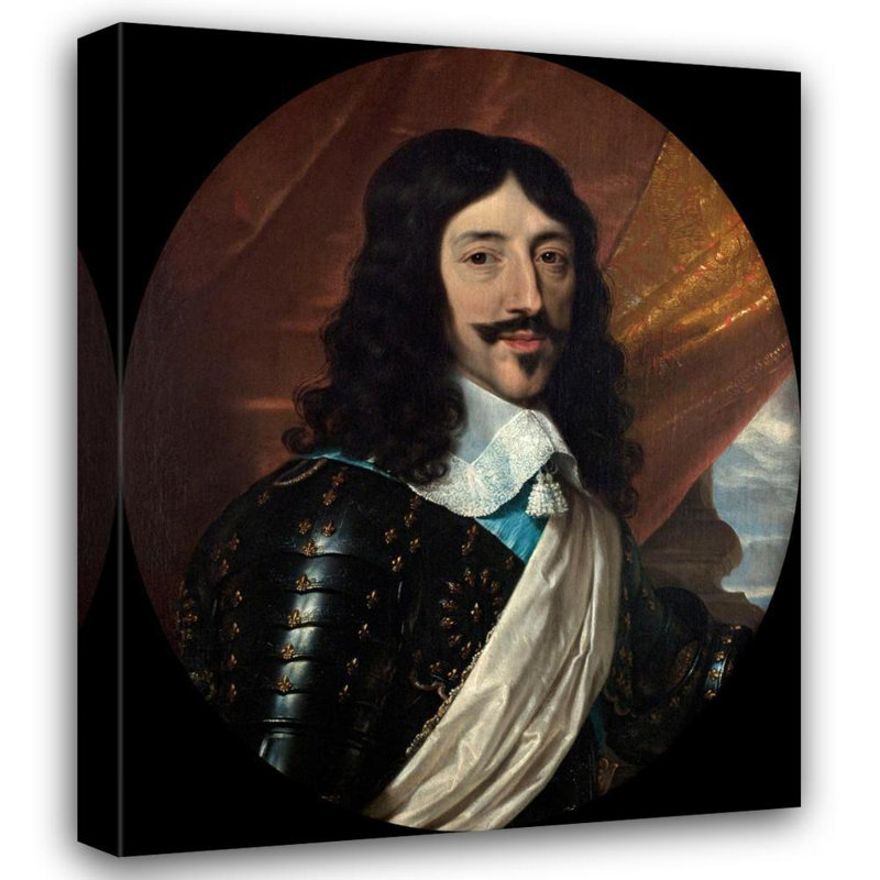 «Portrait of Louis Xiii» par Philippe De Champaigne - Art mural sur toile tendue avec châssis, H 24 po x l 17 po